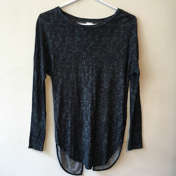 Wilfred Aritzia XXS Sequin Print Open Back Shirt